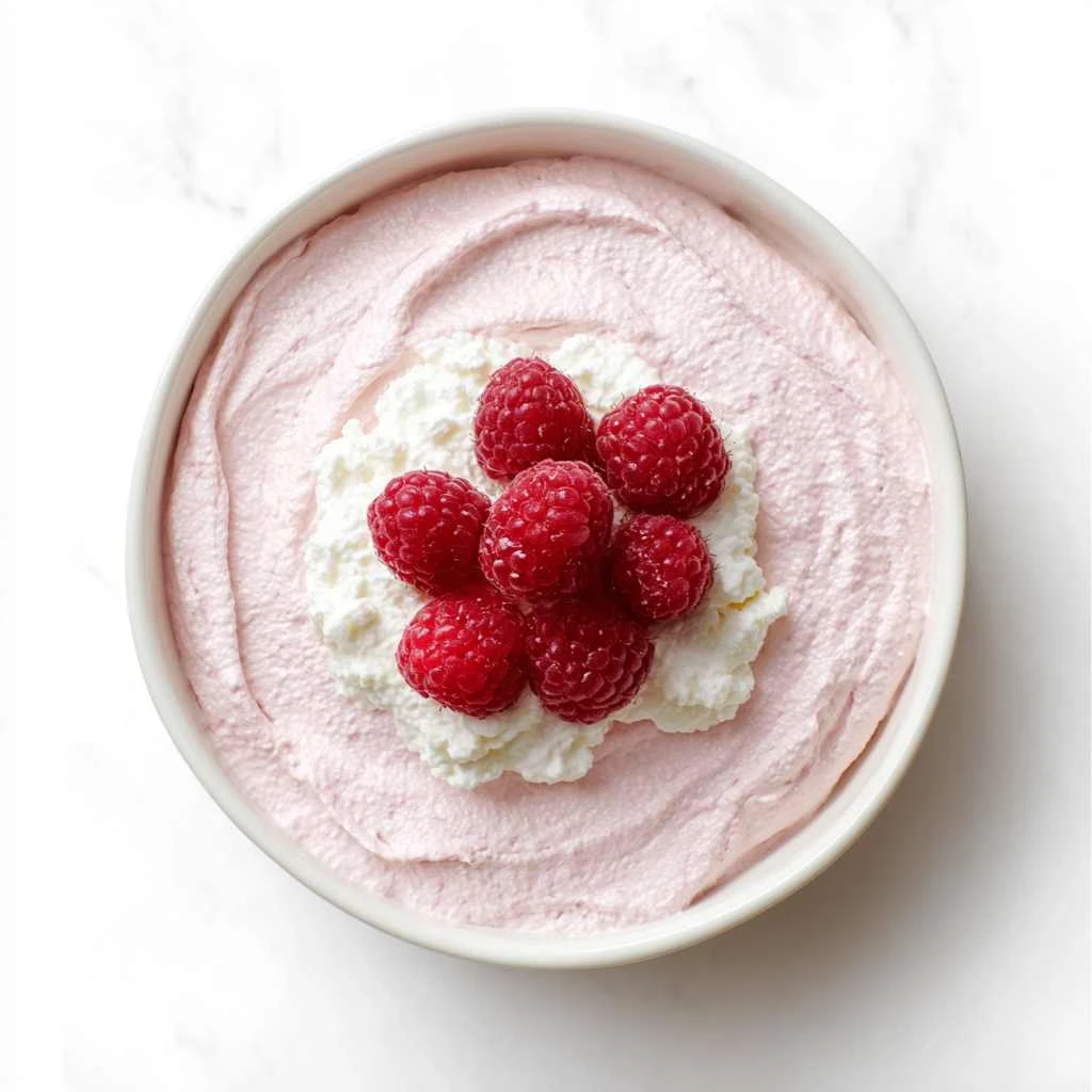 Raspberry Cottage Cheese Mousse