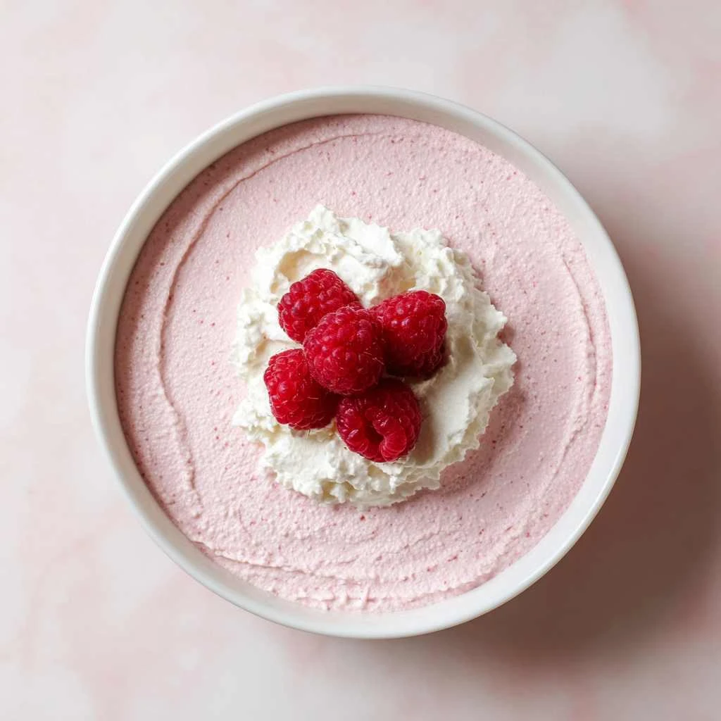 Raspberry Cottage Cheese Mousse