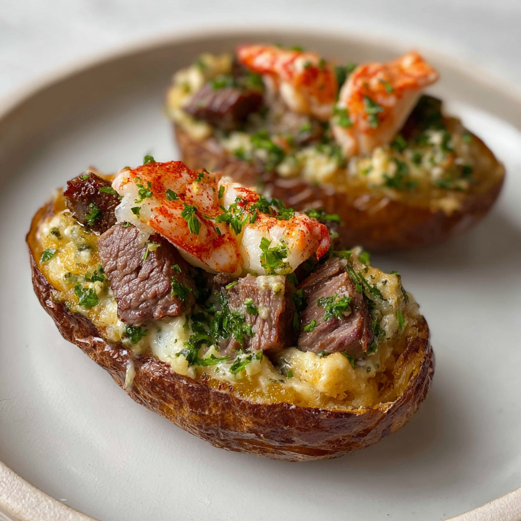 Steak Lobster Potato Skins