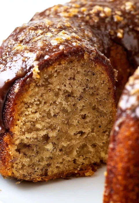 Banana Bundt Cake Brown Sugar Glaze