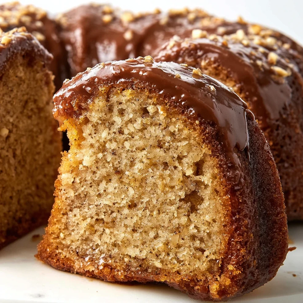 Banana Bundt Cake Brown Sugar Glaze