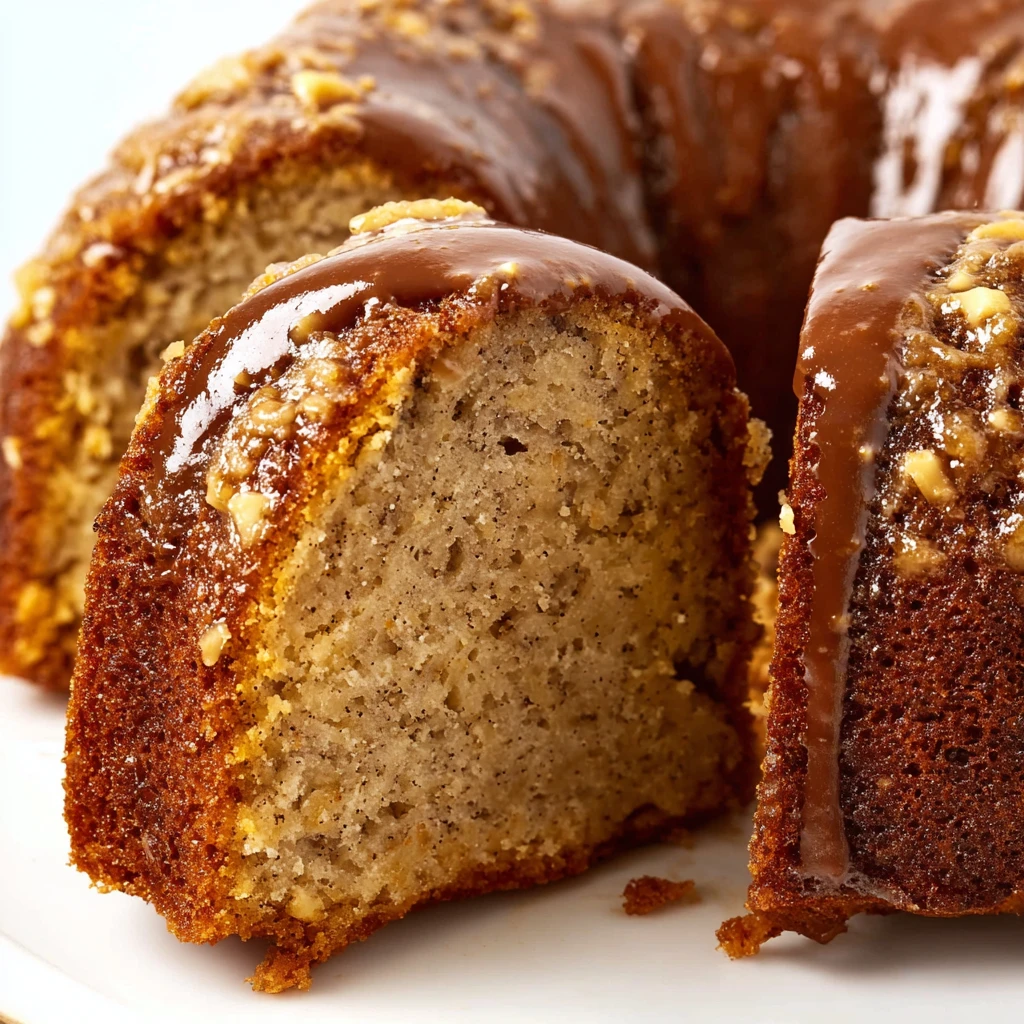 Banana Bundt Cake Brown Sugar Glaze