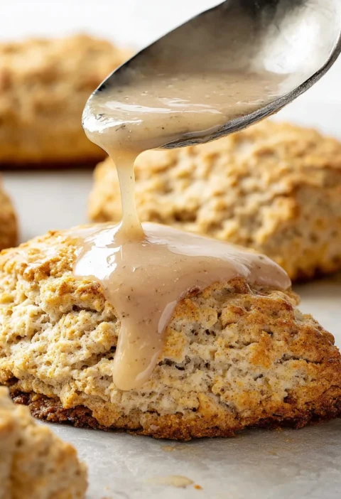 Banana Scones Maple Glaze