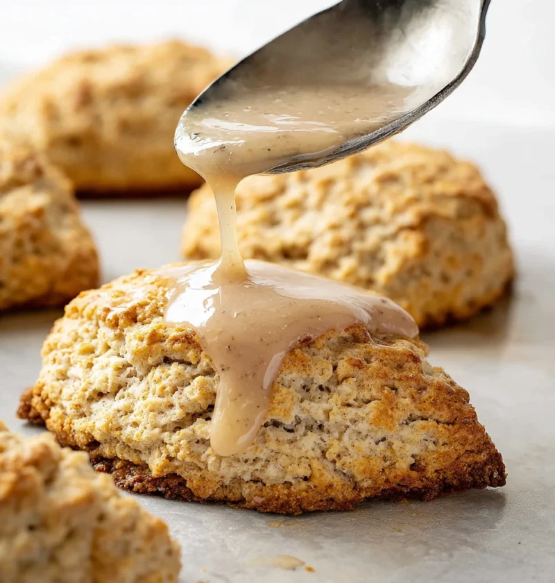 Banana Scones Maple Glaze