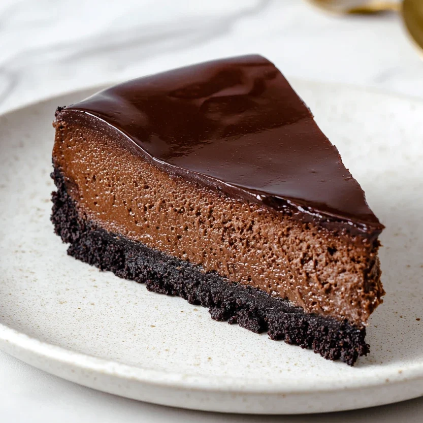 Chocolate Cottage Cheese Cheesecake