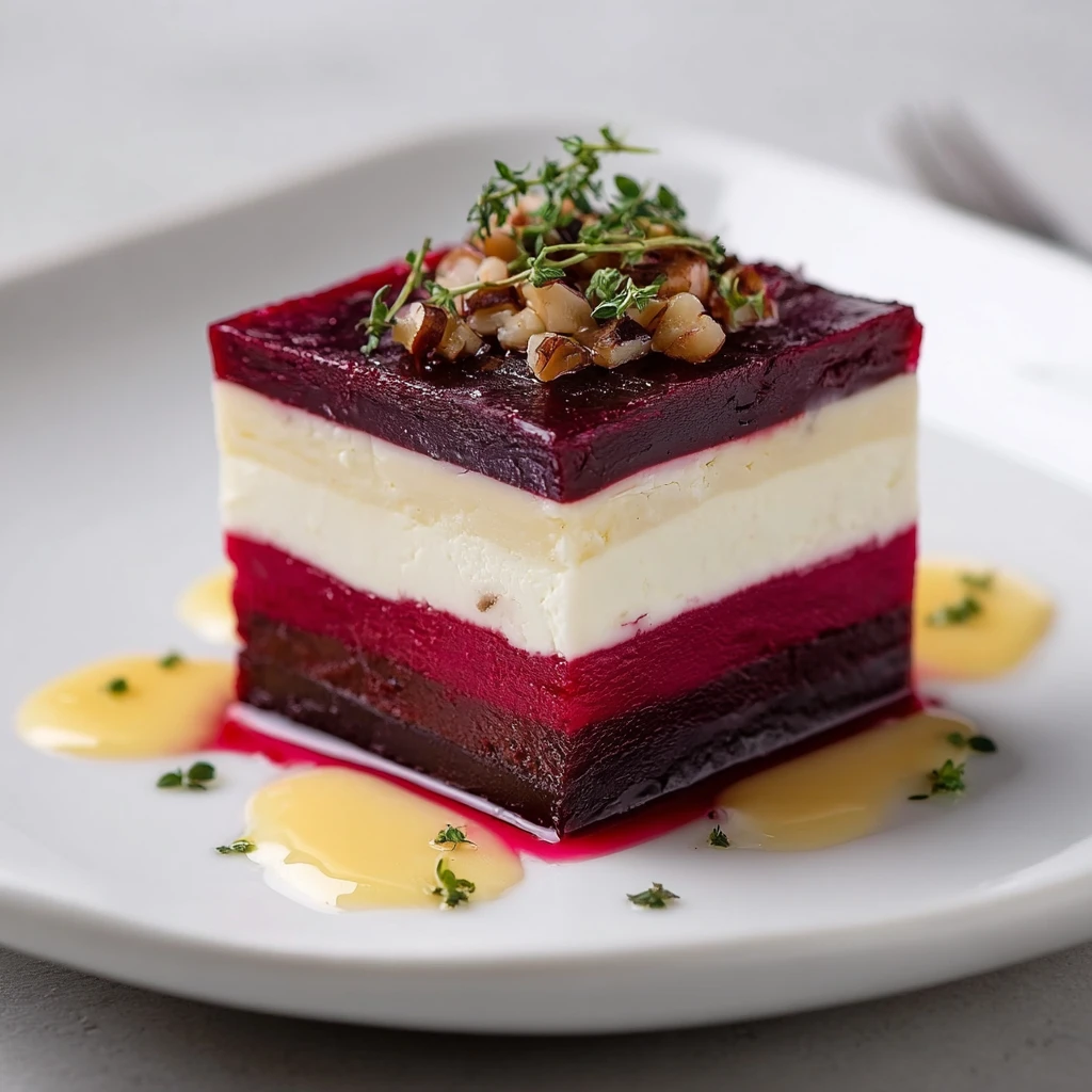 Colorful Beetroot Goats Cheese Terrine Effortless Elegance Recipe
