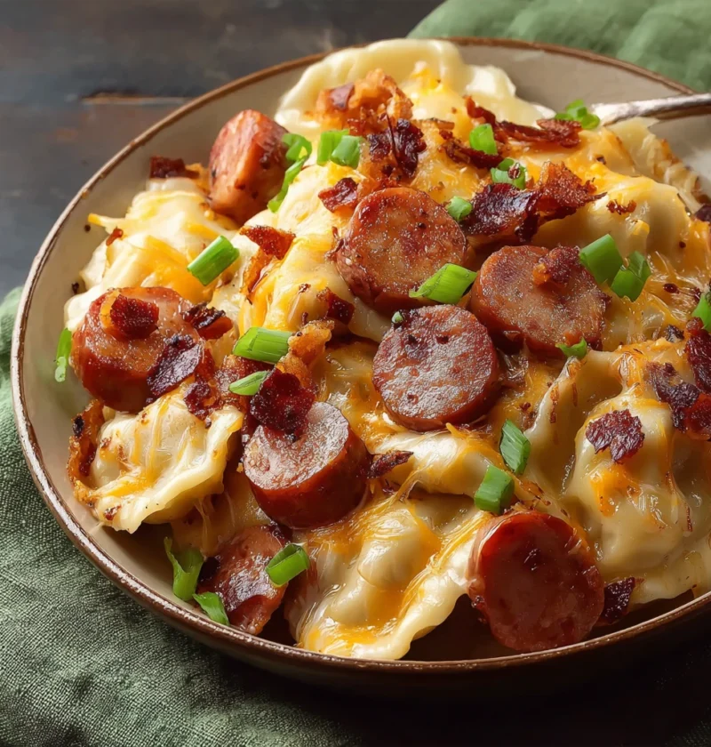 Crock Pot Pierogi Kielbasa Casserole Indulge Comfort
