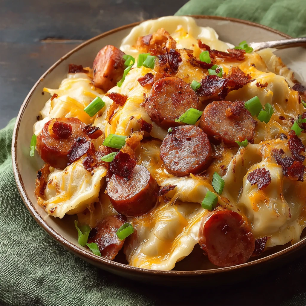Crock Pot Pierogi and Kielbasa Casserole: Indulge in Comfort!