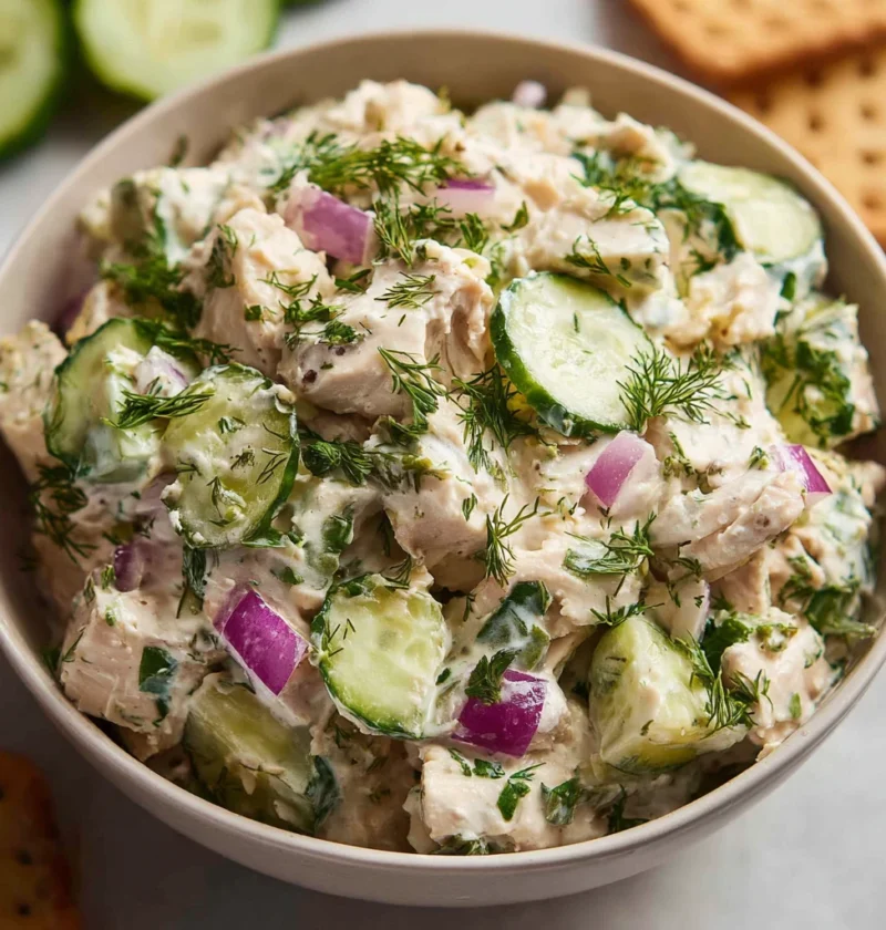 Cucumber Feta Chicken Salad