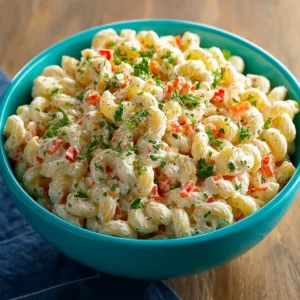 Easy Creamy Pasta Salad with Sour Cream (Classic Picnic Side)
