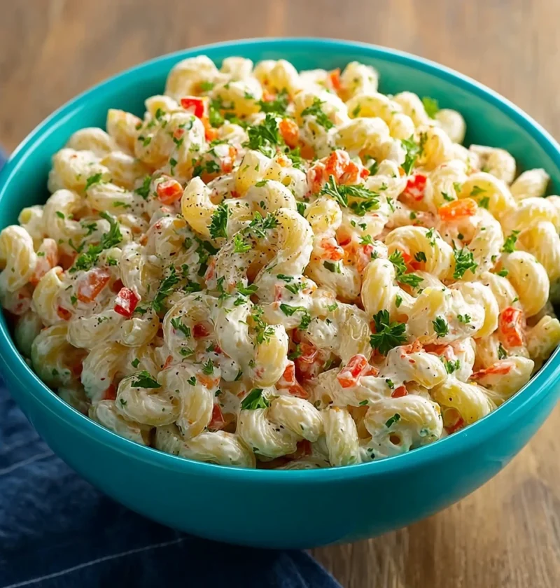 Creamy Pasta Salad Sour Cream Classic Picnic Side