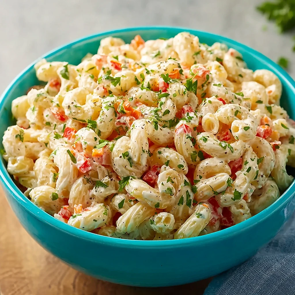 Creamy Pasta Salad Sour Cream Classic Picnic Side