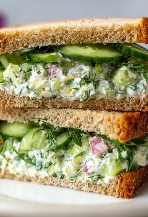 Cucumber Salad Sandwiches Steps Fresh Lunch