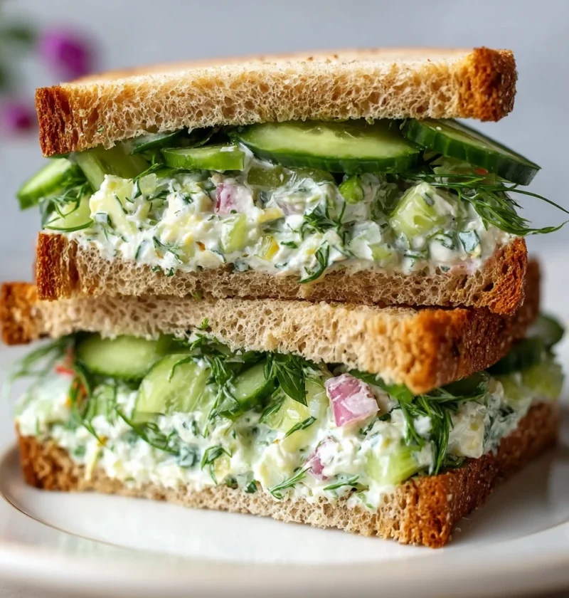 Cucumber Salad Sandwiches Steps Fresh Lunch