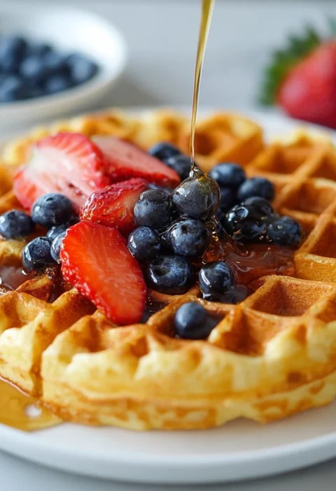 Fluffy Highprotein Cottage Cheese Waffles Recipe