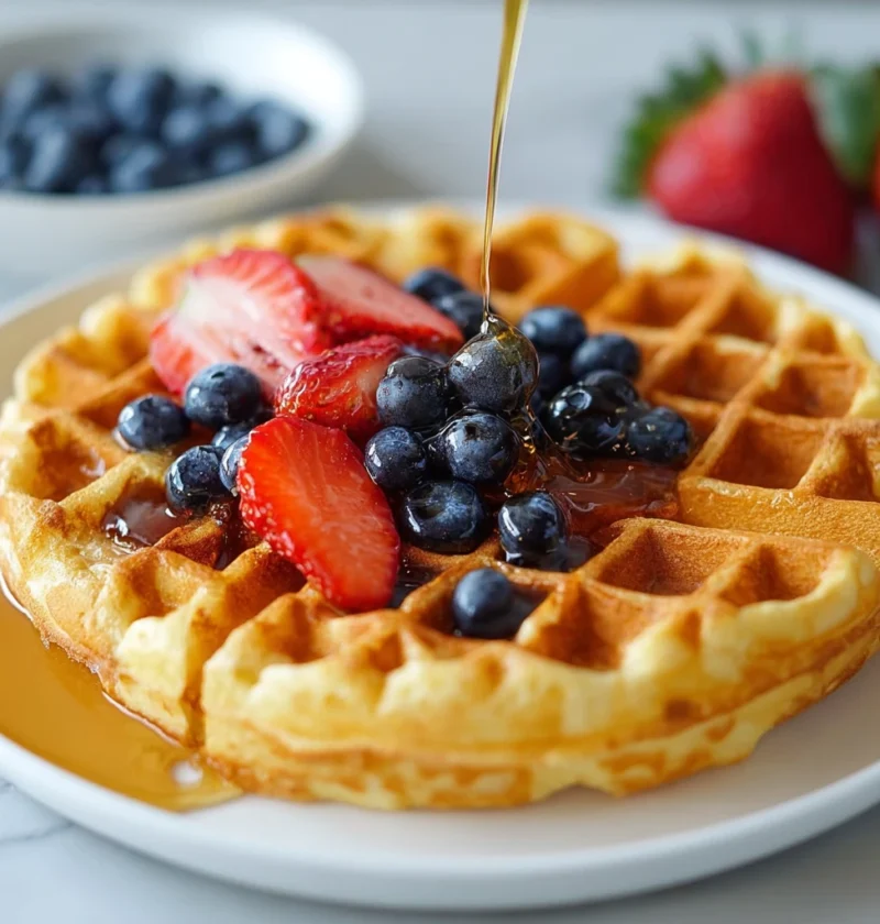 Fluffy Highprotein Cottage Cheese Waffles Recipe