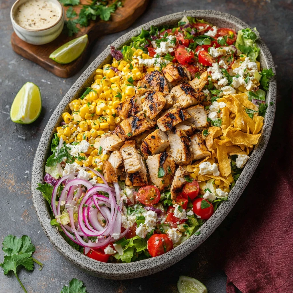 High Protein Mexican Street Corn Chicken Salad
