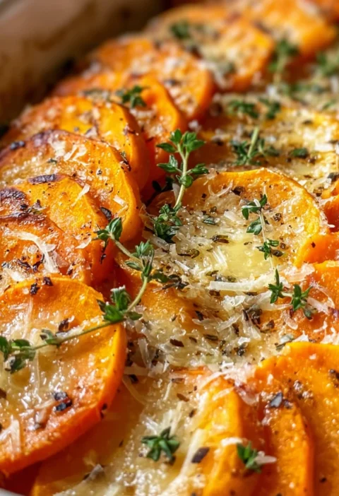 Homemade Garlic Butter Sweet Potato Bake Wineandcookie
