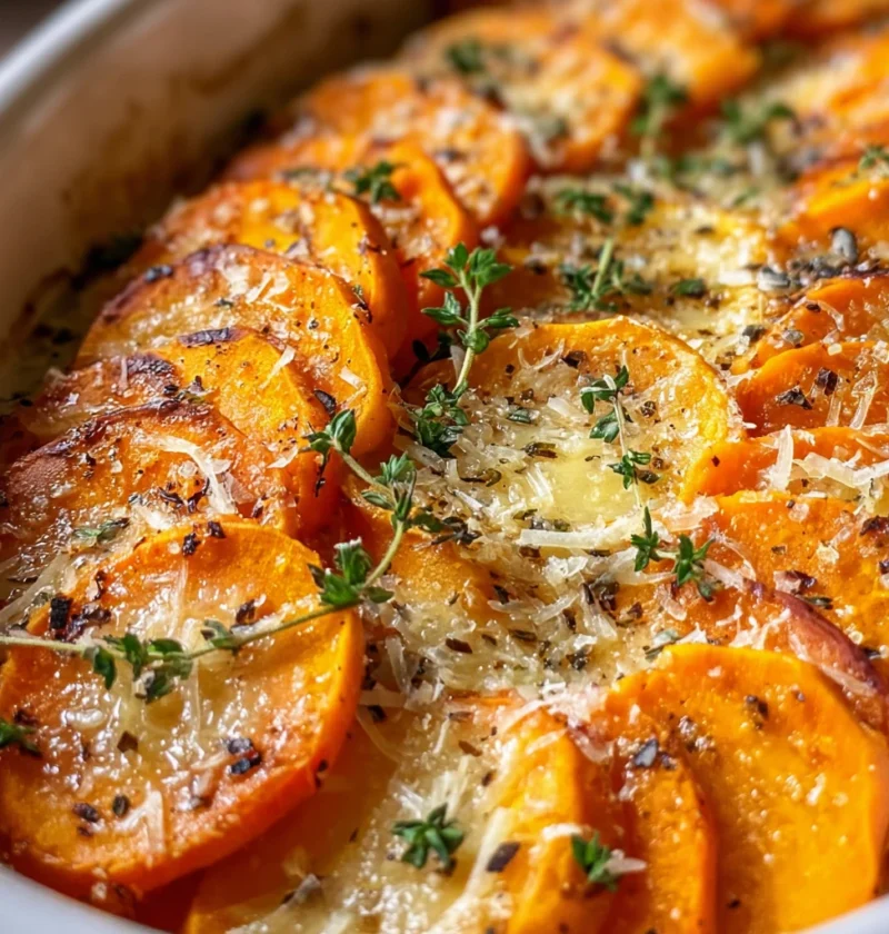 Homemade Garlic Butter Sweet Potato Bake Wineandcookie