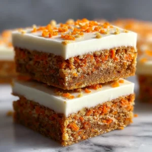No Sugar Cottage Cheese Carrot Cake Bars for Guilt-Free Indulgence