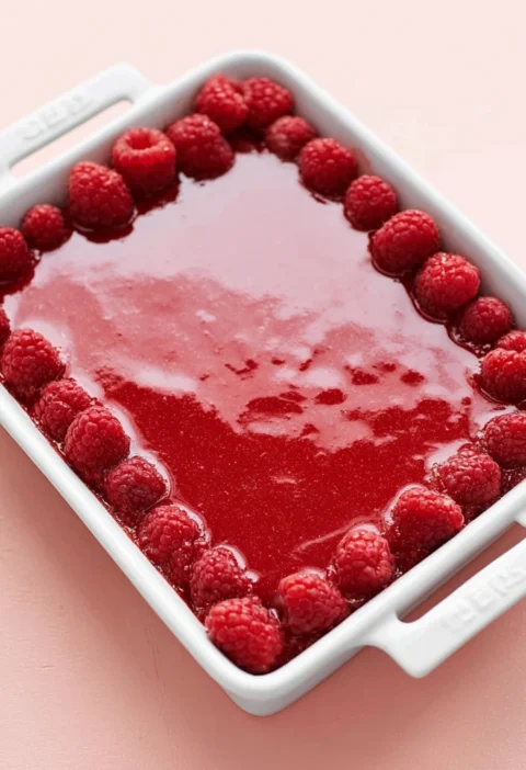 Raspberry Sauce Cake