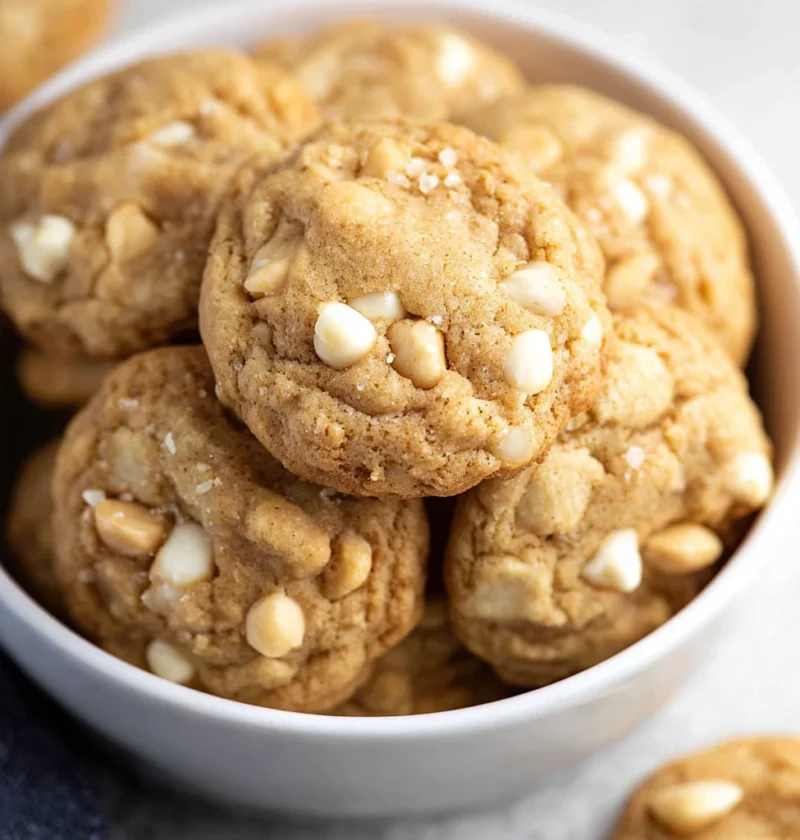 Salted Honey White Chocolate Macadamia Nut Cookies