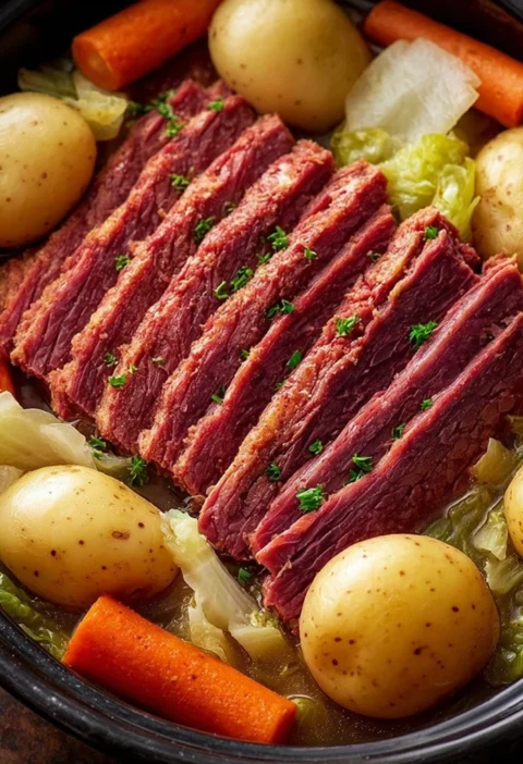 Slow Cooker Corned Beef Cabbage Recipe