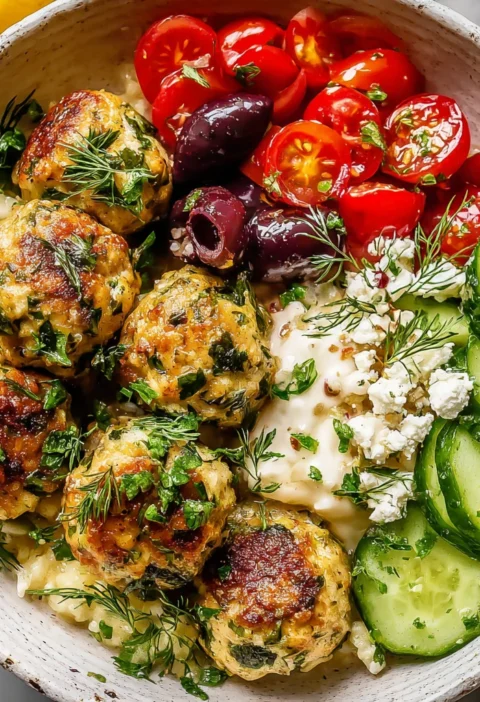 Spinach Feta Turkey Meatballs