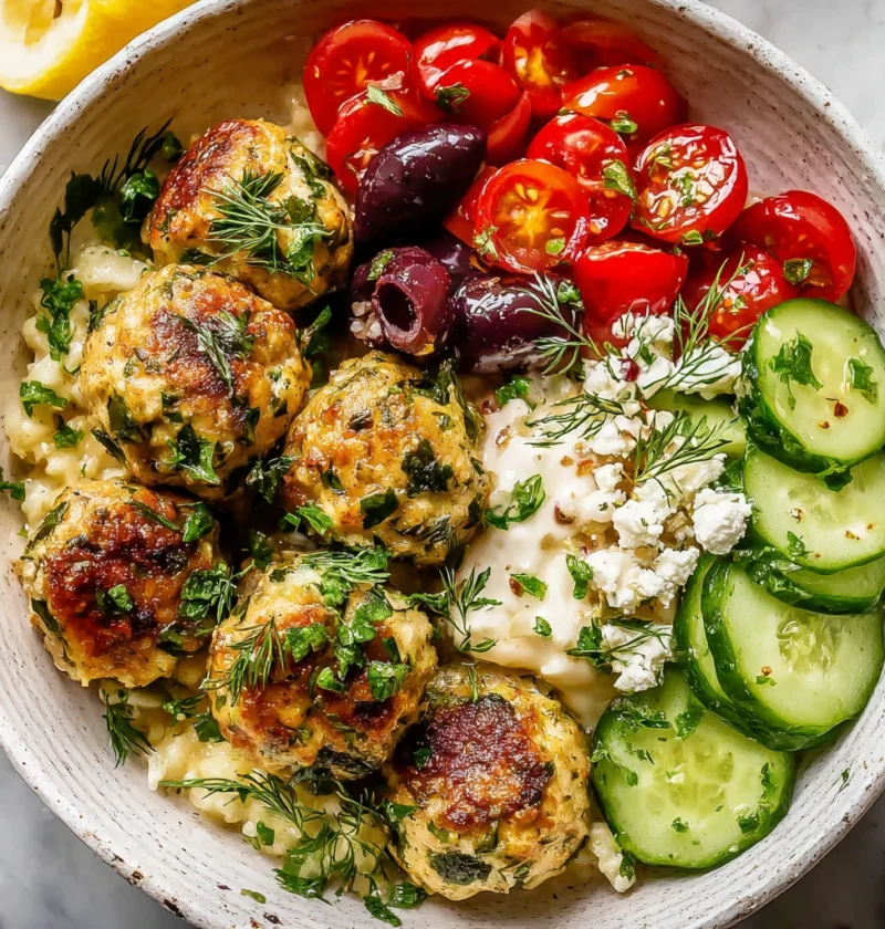 Spinach Feta Turkey Meatballs