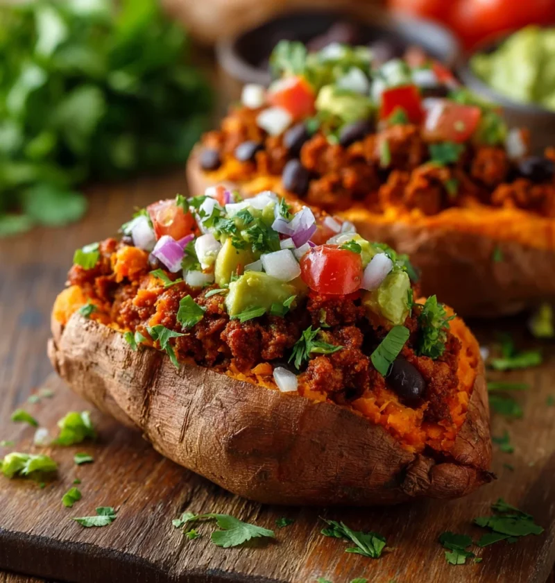 Taco Stuffed Sweet Potatoes