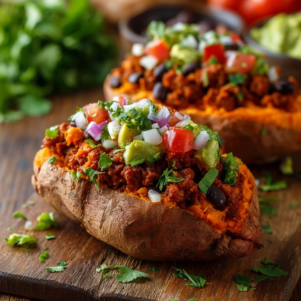 Taco Stuffed Sweet Potatoes