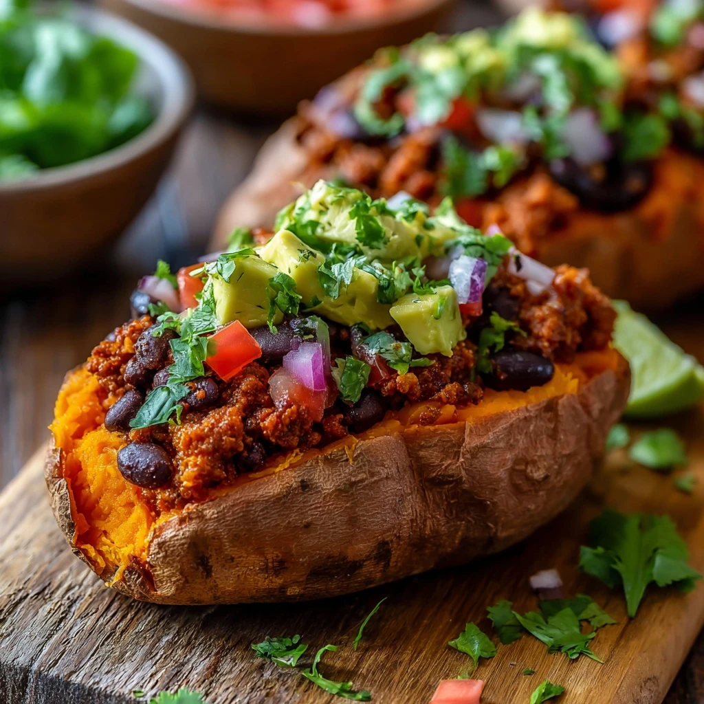 Taco Stuffed Sweet Potatoes