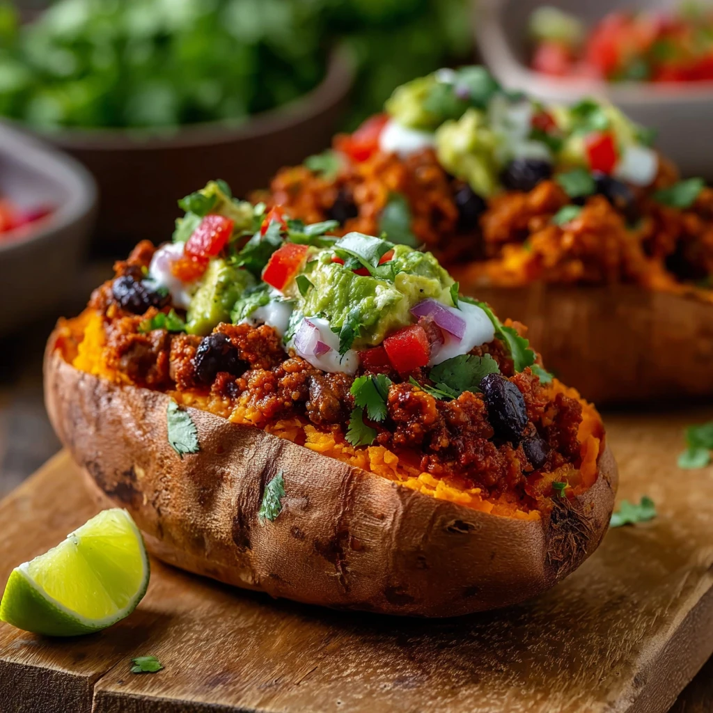 Taco Stuffed Sweet Potatoes