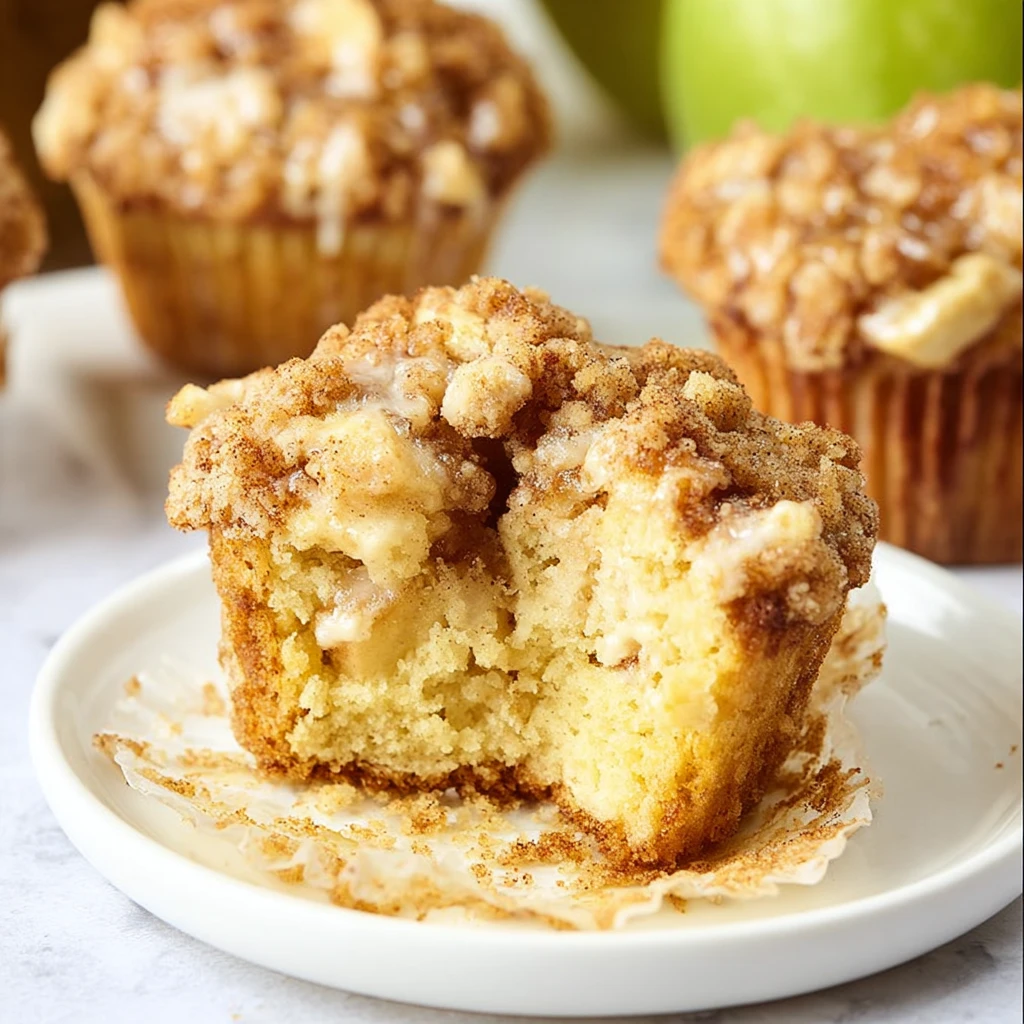 Apple Crisp Cheesecake Muffins
