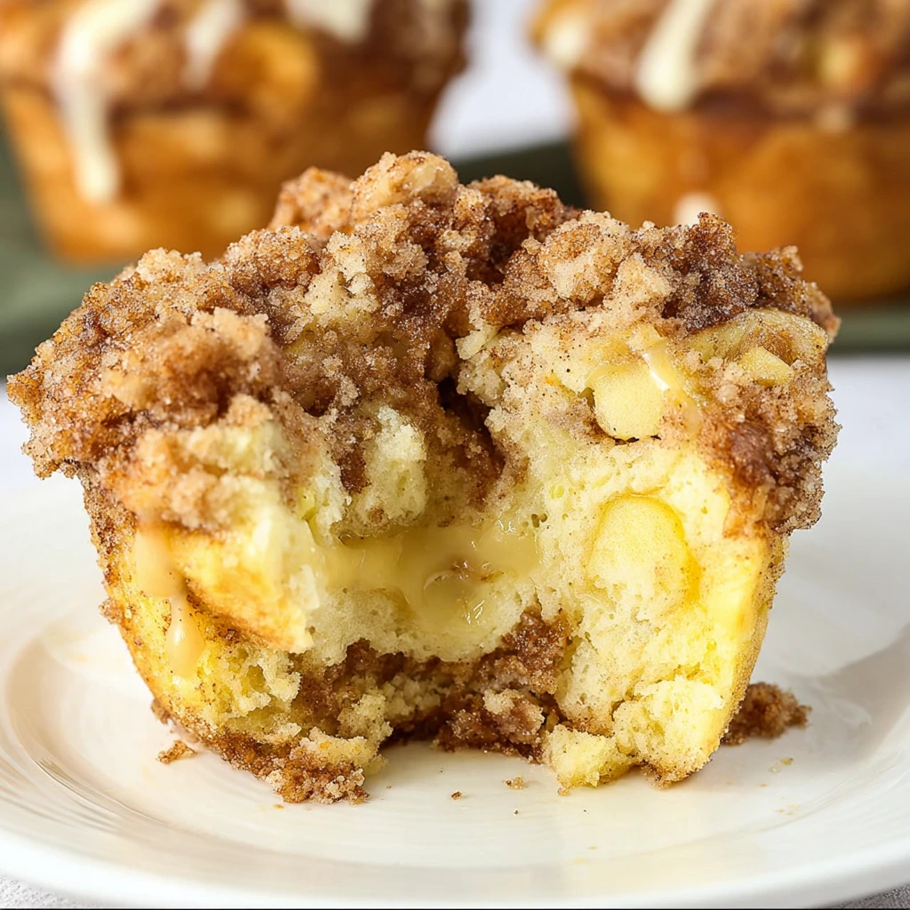 Apple Crisp Cheesecake Muffins