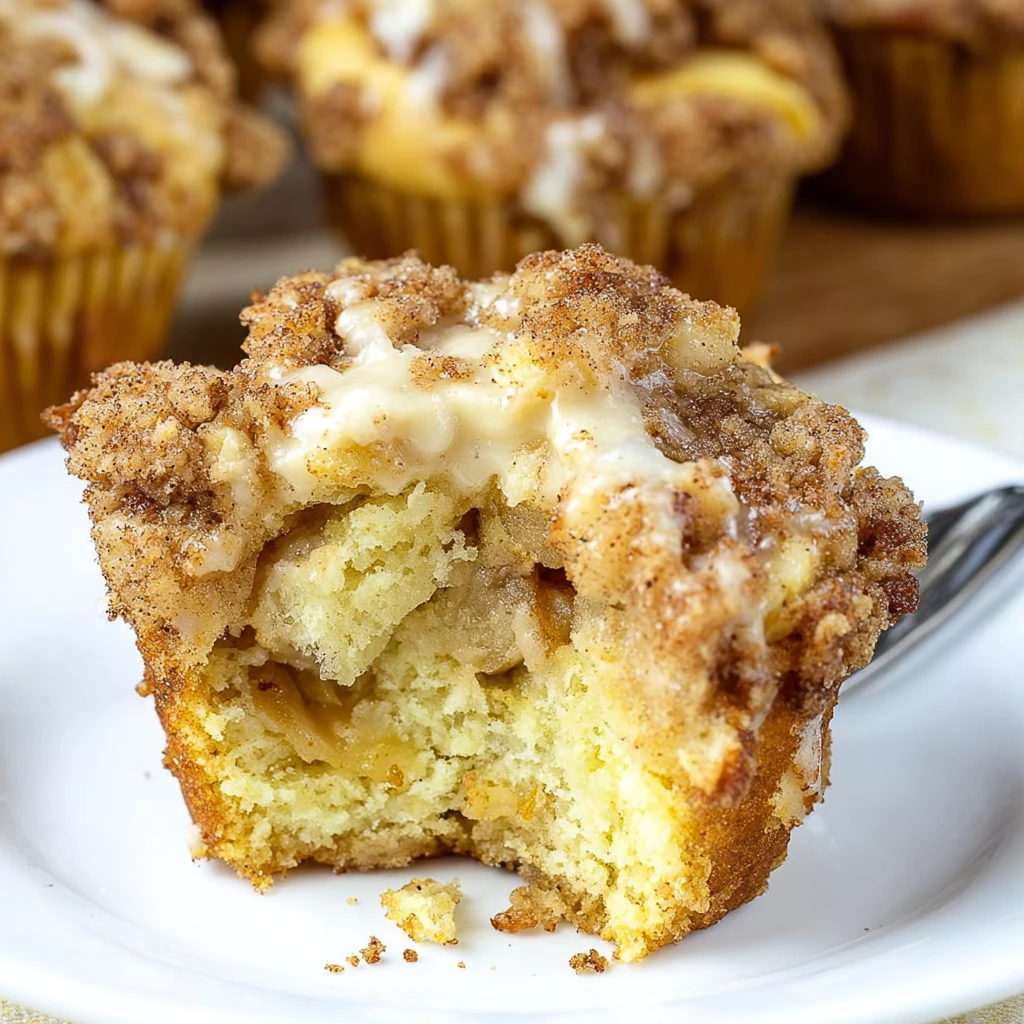 Apple Crisp Cheesecake Muffins
