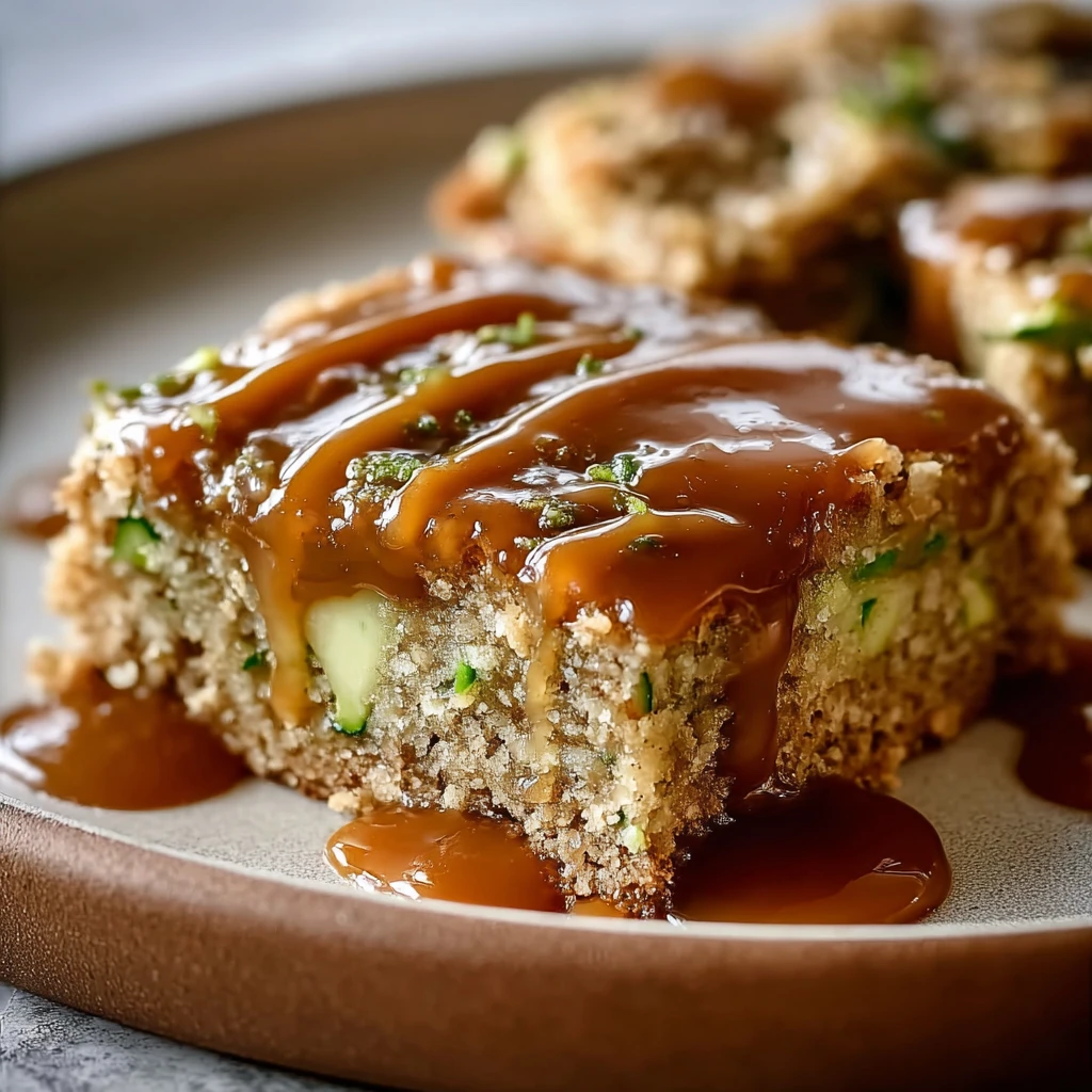 Caramel Frosted Zucchini Bars