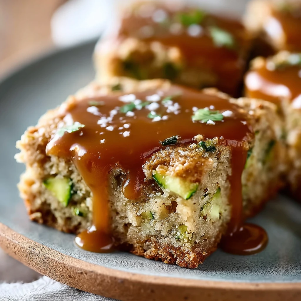 Caramel Frosted Zucchini Bars