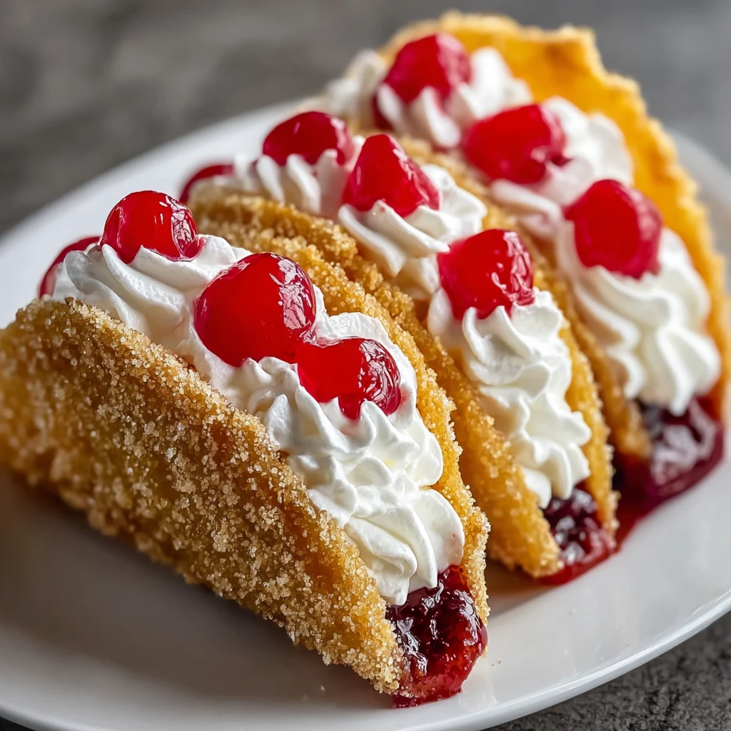 Cherry Cheesecake Tacos