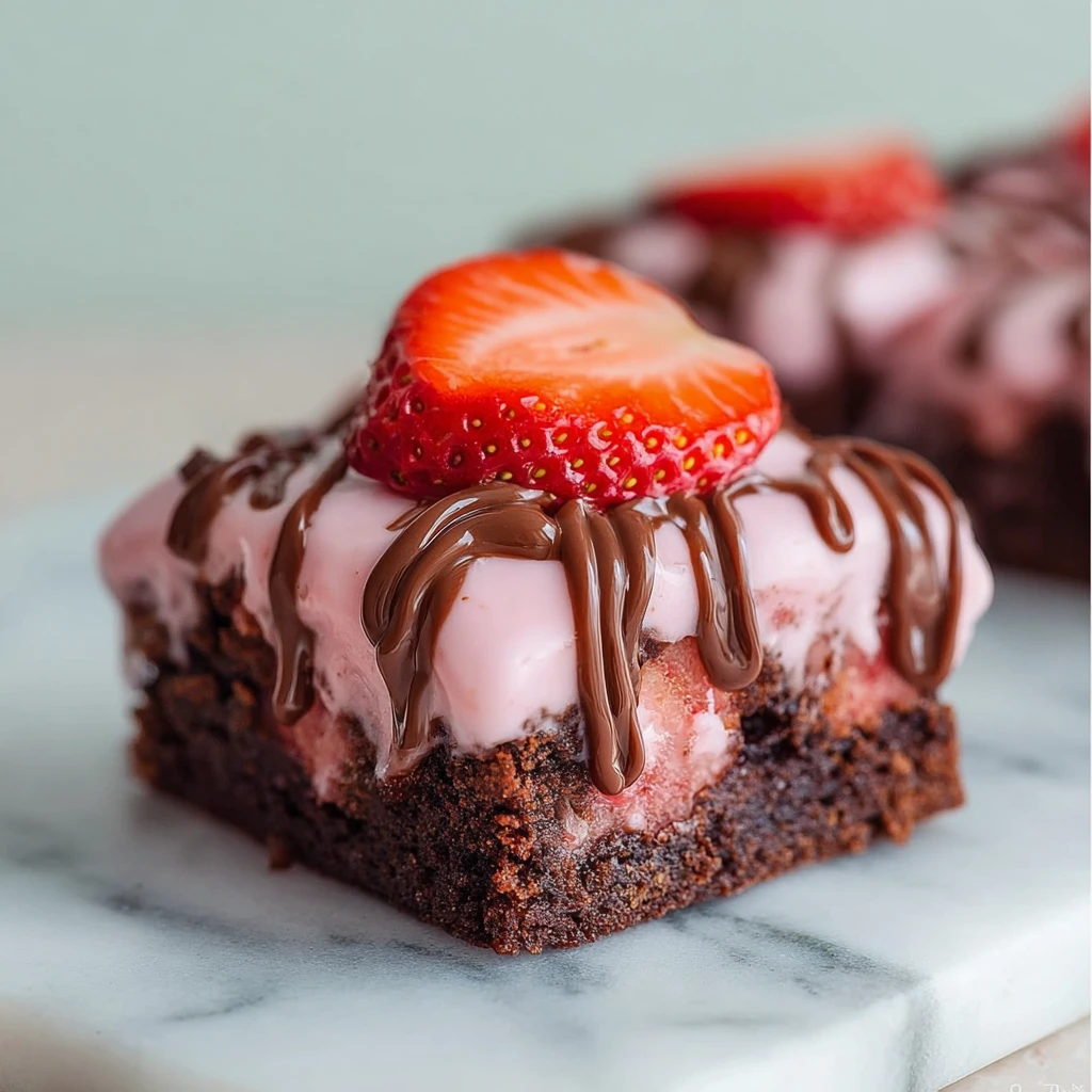 Chocolate Covered Strawberry Brownies