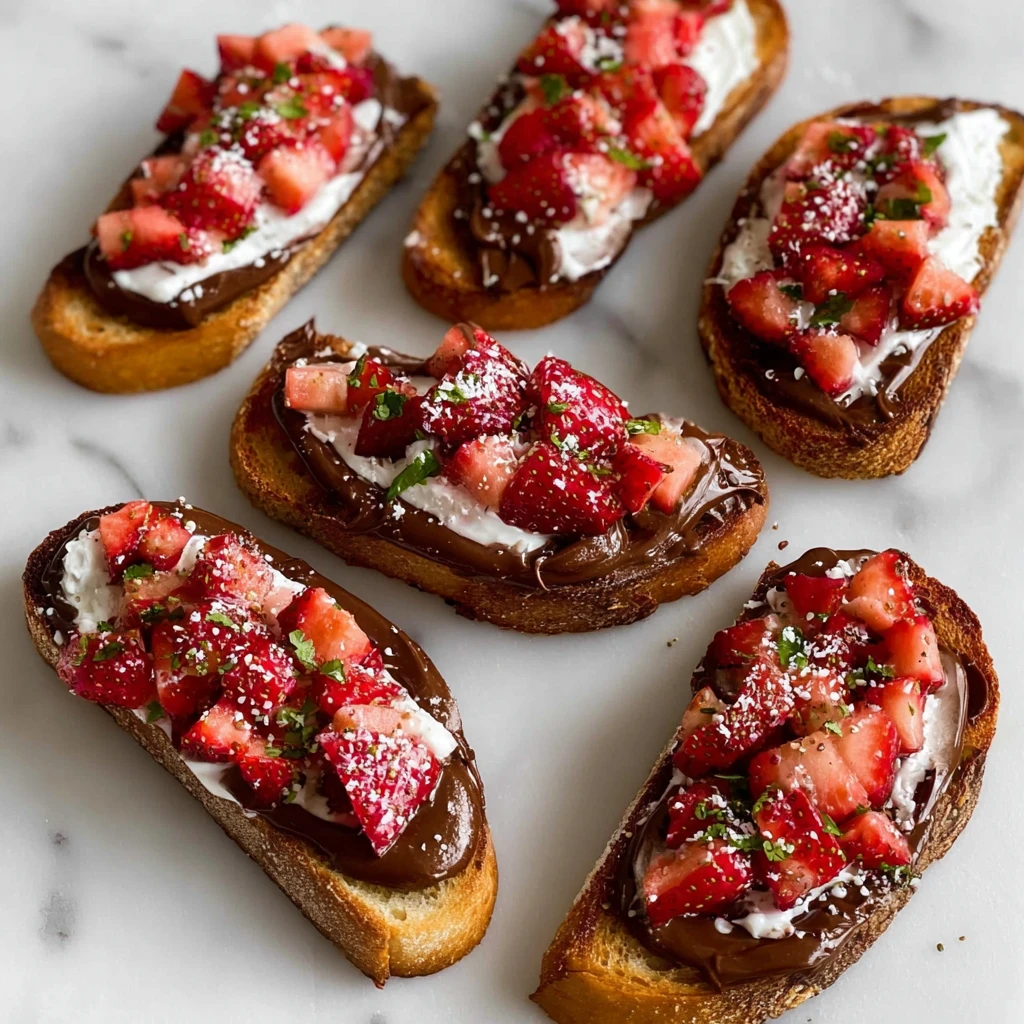 Chocolate Strawberry Bruschetta