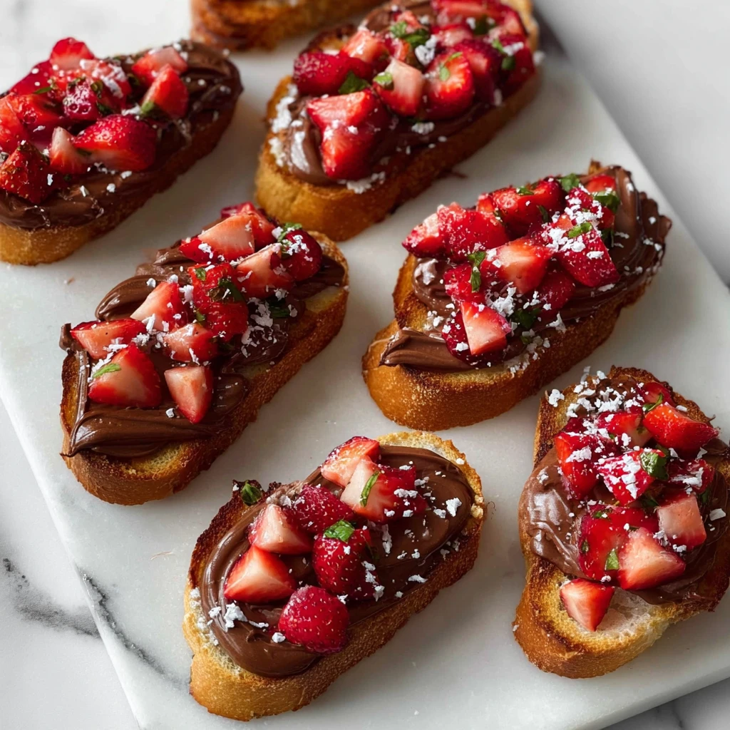 Chocolate Strawberry Bruschetta