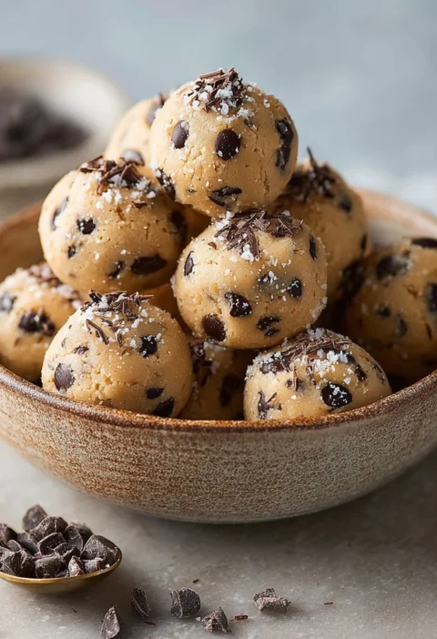 Cottage Cheese Chocolate Chip Cookie Dough Bites