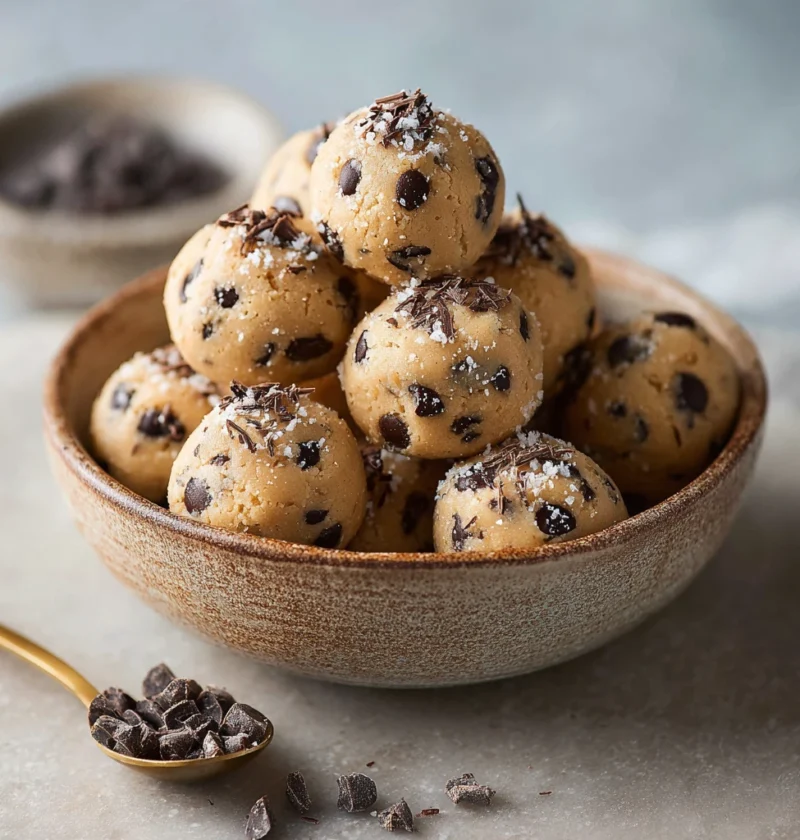 Cottage Cheese Chocolate Chip Cookie Dough Bites
