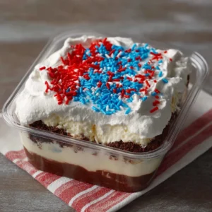 Creamy 4th of July Ice Cream Cake