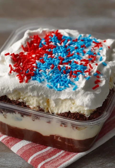 Creamy 4th July Ice Cream Cake