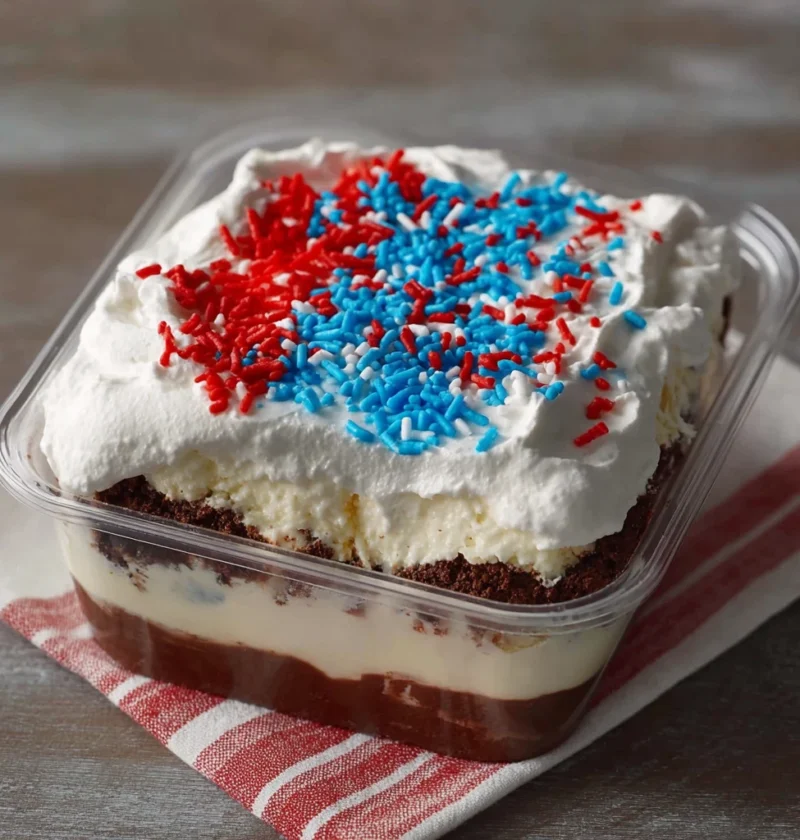 Creamy 4th July Ice Cream Cake