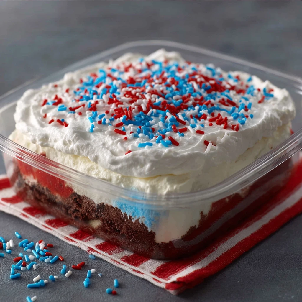 Creamy 4th July Ice Cream Cake