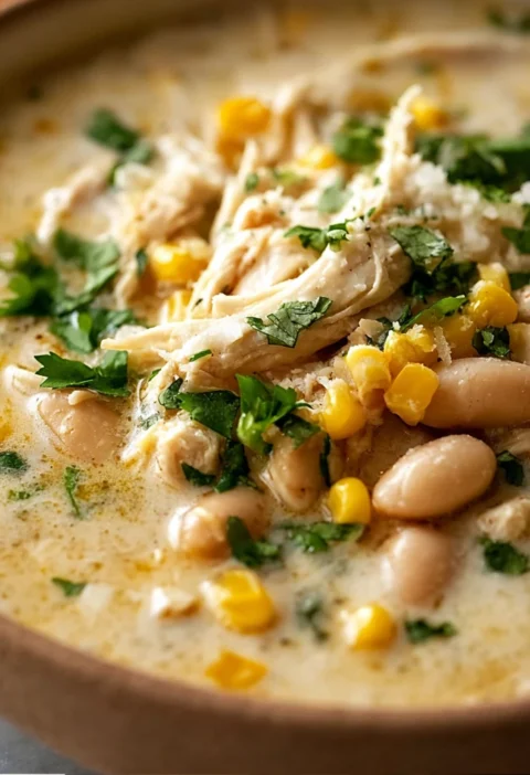 Creamy White Chicken Enchilada Soup