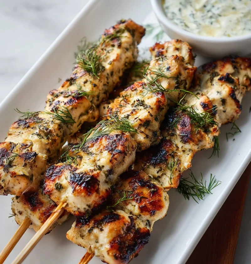 Greek Chicken Souvlaki Skewers Recipe